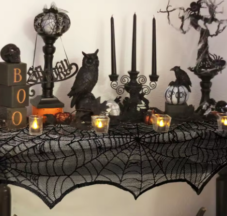Spiderweb lace Halloween decoration