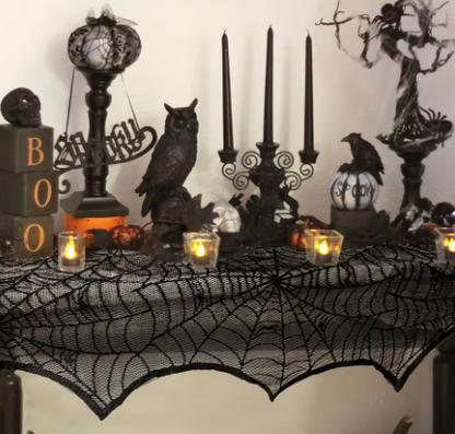 Spiderweb lace Halloween decoration