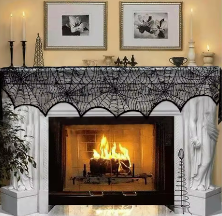 Spiderweb lace Halloween decoration