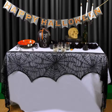 Spiderweb lace Halloween decoration